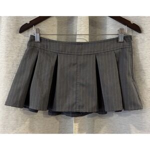 Beverly‎ And Beck Y2K Pin Stripe Micro Mini Pleated Skort Festival Grunge Small